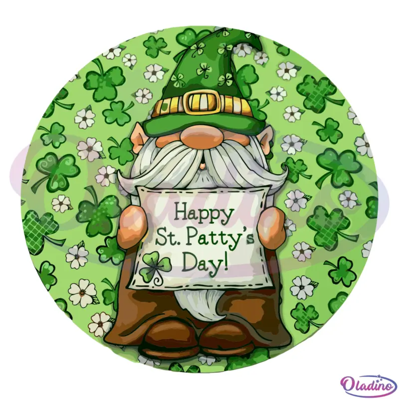 Happy Patrick Day Gnome SVG Digital File Patrick SVG Digital File