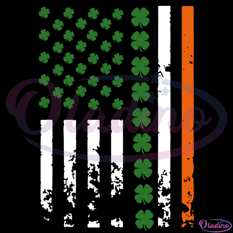 Happy Saint Patricks Day Flag SVG Digital File