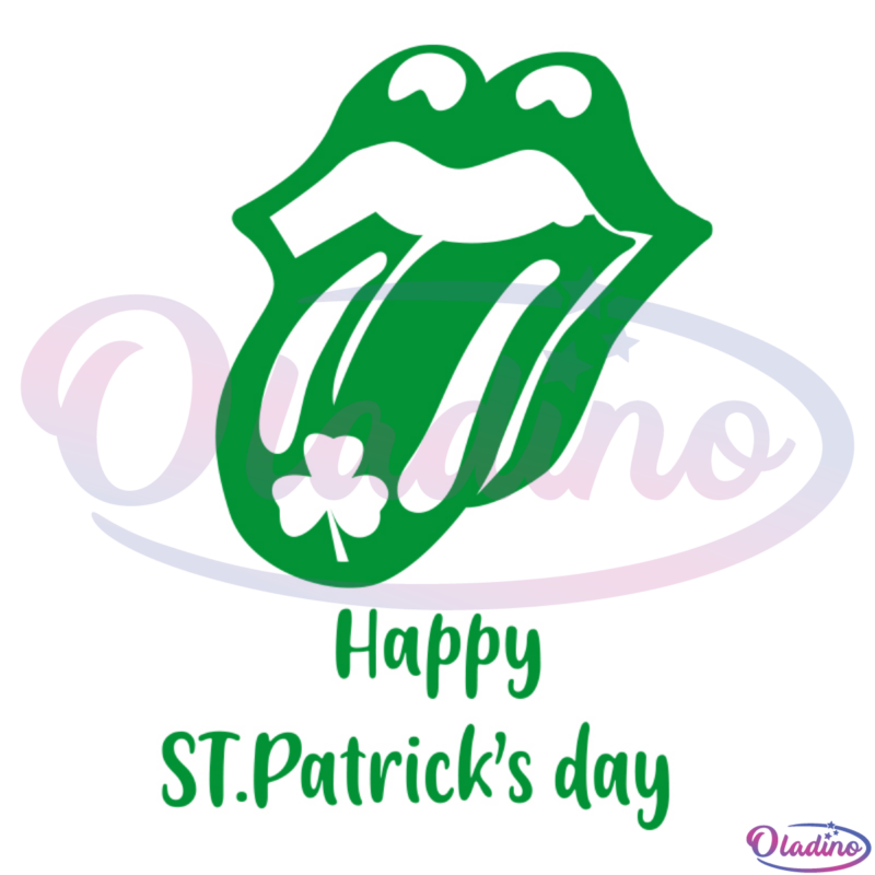 Happy St Patricks Day Sexy Lips SVG Digital File