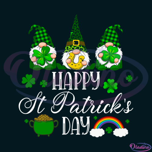 Green Gnomies Happy St Patricks Day SVG Digital File