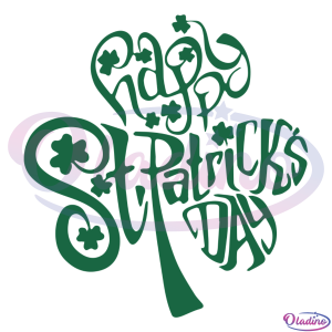 Shamrock Happy St. Patricks Day SVG Digital File