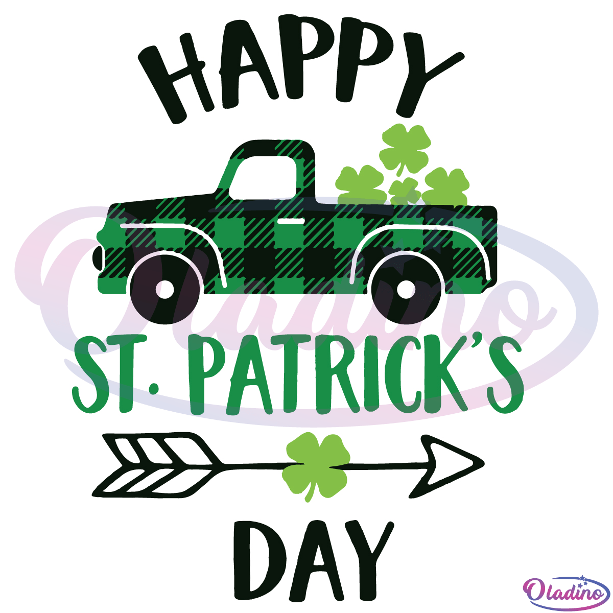 Happy St. Patrick's Day Truck, Shamrock Graphic by VitaminSVG · Creative  Fabrica