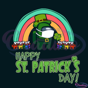 Facemask Among Us Happy St. Patricks day SVG Digital File