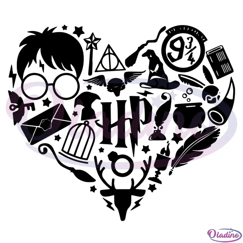 Harry Potter Heart SVG Digital File