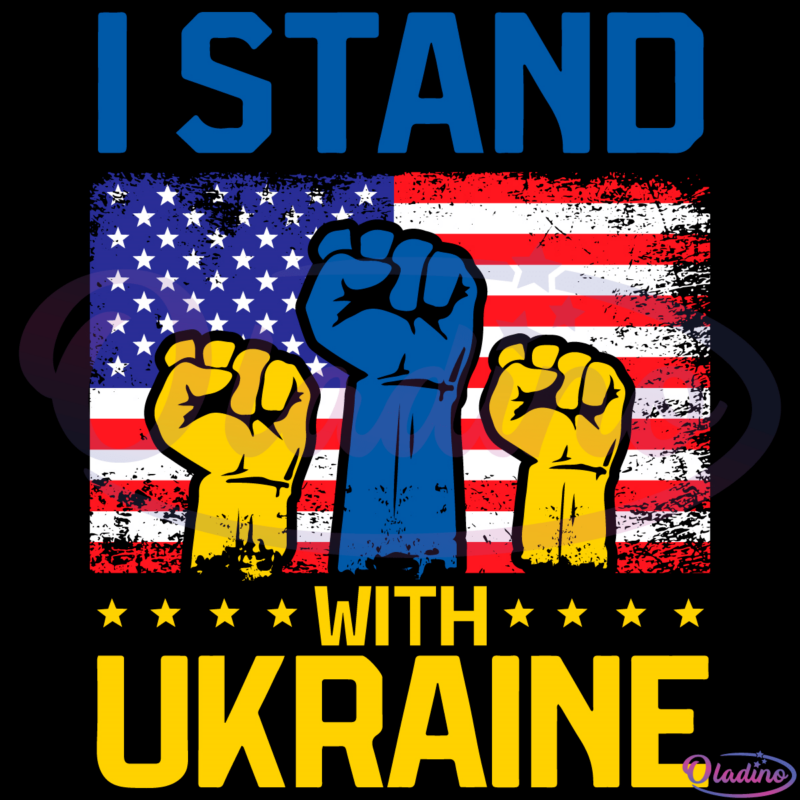 I Stand With Ukraine Support Ukrainian From American SVG