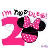 Im Twodles SVG Digital File, Birthday Svg, Minnie Mouse Svg