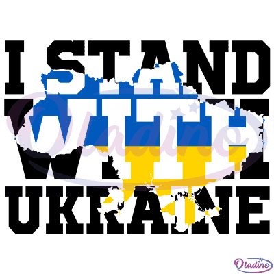 I Stand With Ukraine SVG Digital File, Ukraine Map Svg