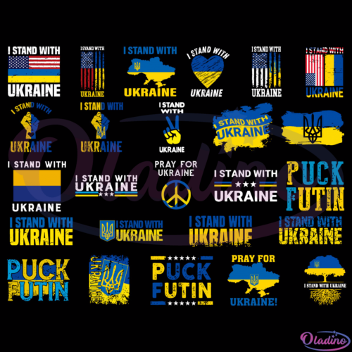 I stand with Ukraine Bundle SVG Digital File