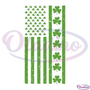 Irish American Flag Clover Design SVG Digital File