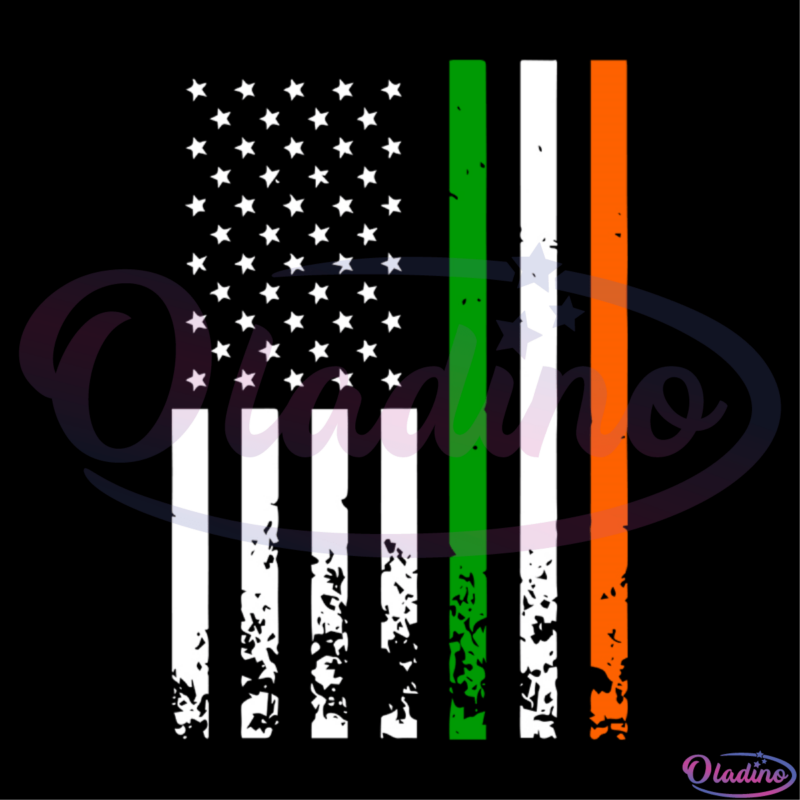 Irish American Flag Ireland Flag SVG Digital File, St. Patricks Day SVG