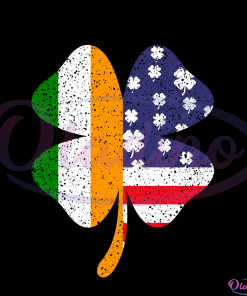 Irish American Flag Ireland Shamrock St Patricks Day SVG Digital File