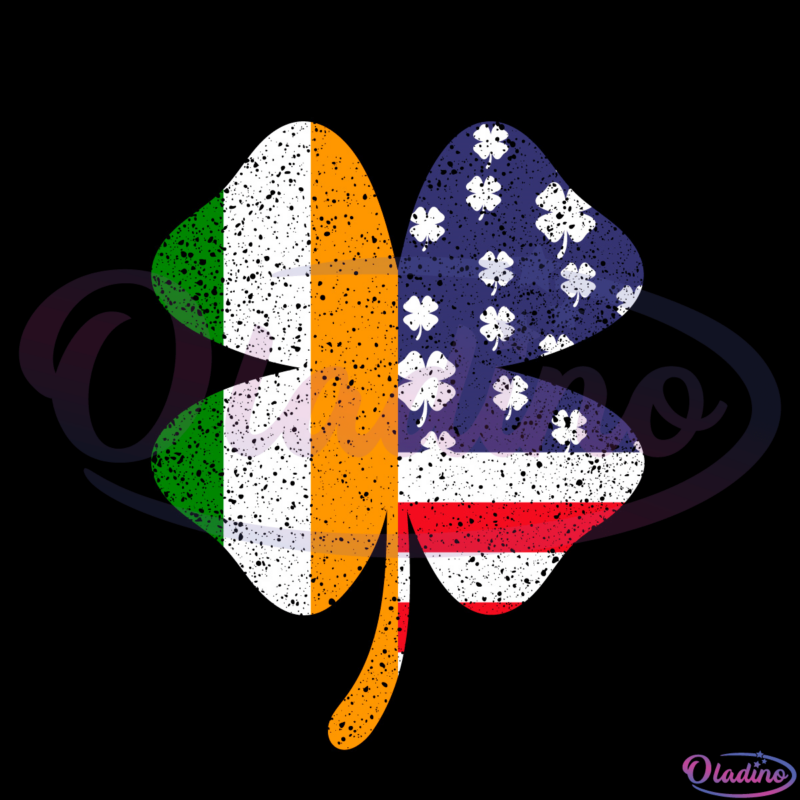 Irish American Flag Ireland Shamrock St Patricks Day SVG Digital File