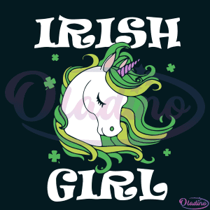 Irish Girl Unicorn SVG Digital File