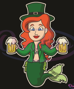 Irish Mermaid Beers Women St Patricks Day SVG Digital File
