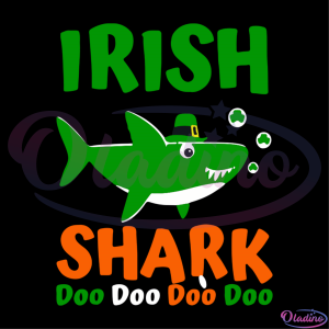 Irish Shark Doo Doo St Patricks Day Funny SVG File, Green Shark Svg