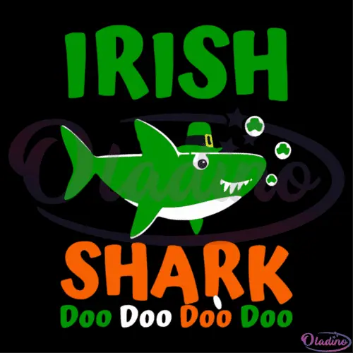 Irish Shark Doo Doo St Patricks Day Funny SVG File