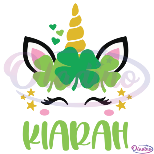 Kiarah St Patrick Unicorn SVG Digital File