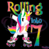 Kids Rolling Into 7 Years Let's Roll I'm Turning 7 Roller Skate SVG