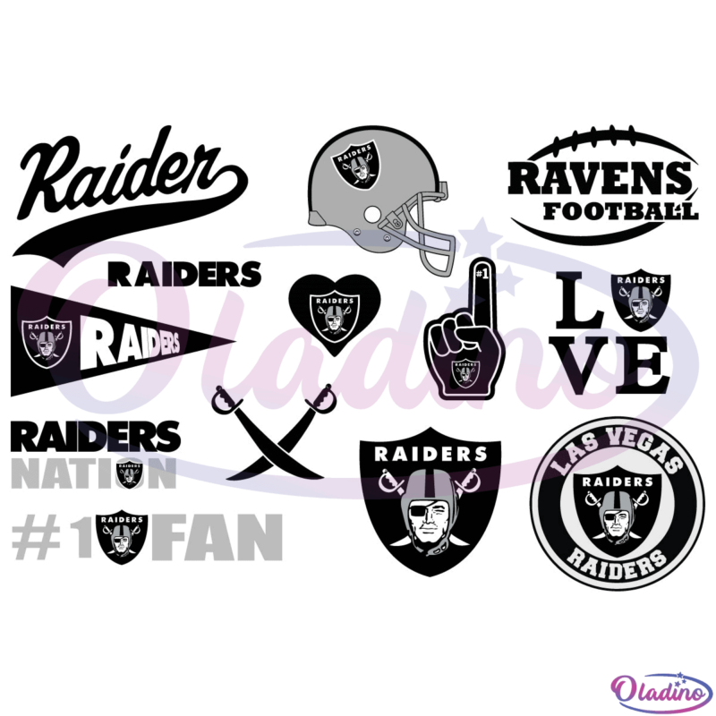 Las Vegas Raiders SVG Digital File Bundle, Football Svg