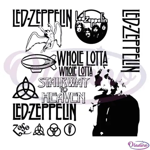 Led Zeppelin Band Logo Bundle SVG Digital File