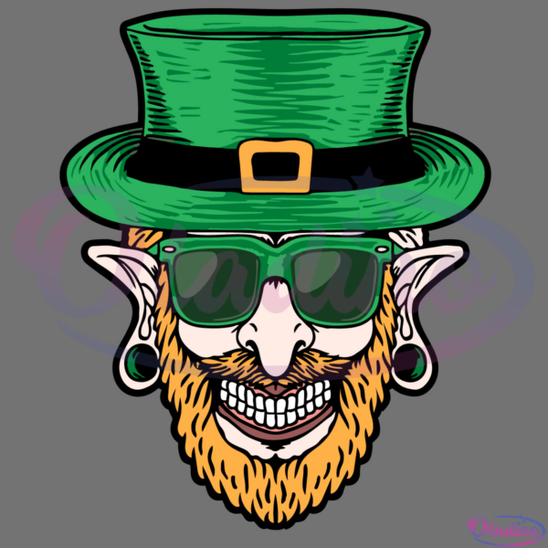 Leprechaun Head Patrick's Day SVG Digital File, Lucky svg, Irish svg