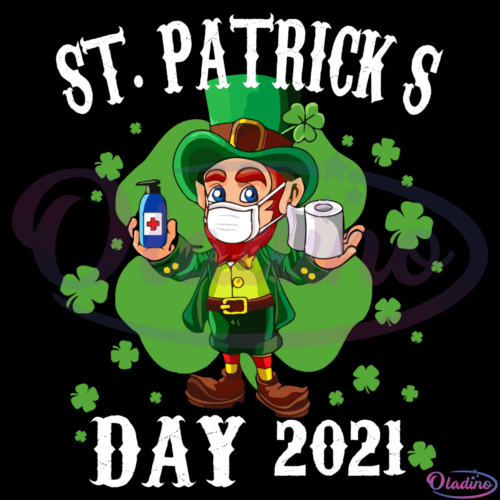 Leprechaun Wearing Mask SVG Digital File