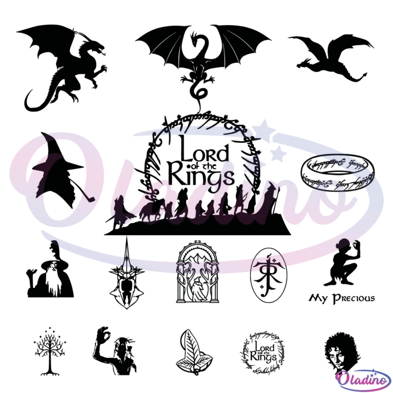 Lord Of The Rings Bundle SVG Digital File, Movies Svg