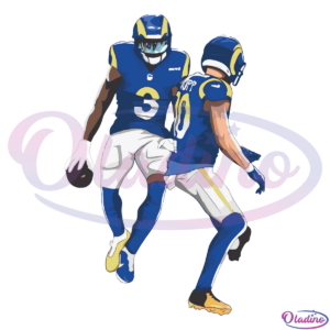 Los Angeles Rams Odell Beckham Jr with Cooper Kupp SVG