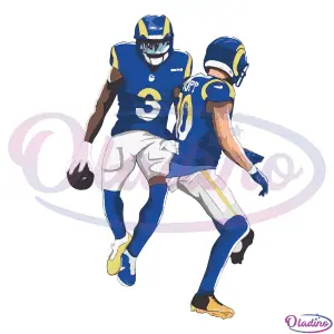 Los Angeles Rams Odell Beckham Jr with Cooper Kupp SVG