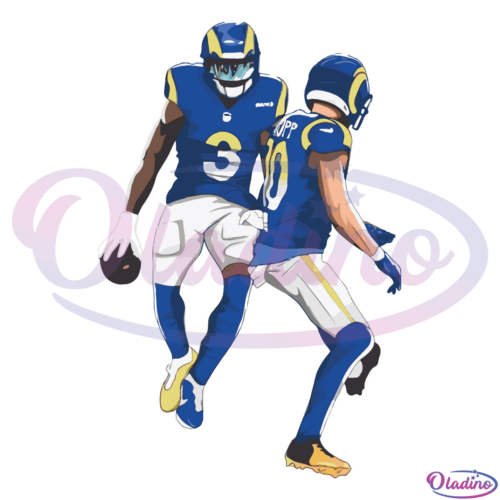 Los Angeles Rams Odell Beckham Jr with Cooper Kupp SVG