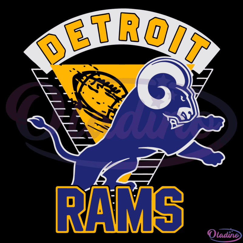 Los Angles Detroit Rams SVG Digital File