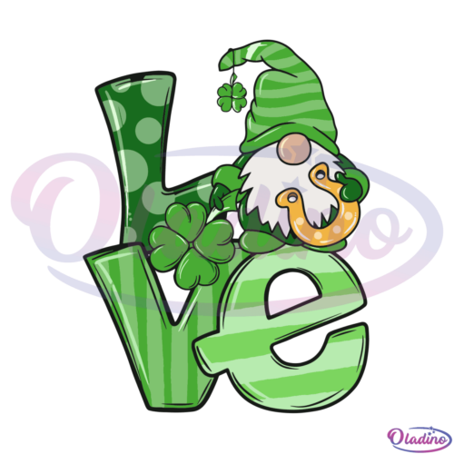 Love Gnomes saint patricks day SVG Digital File