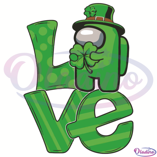 Love Patricks Day Among Us SVG File