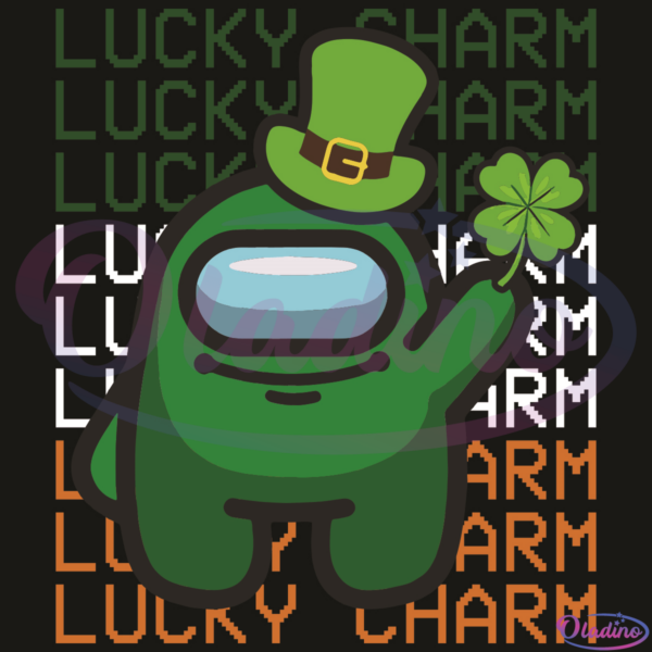 Lucky Charm Among Us Shamrock SVG File