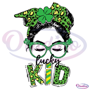 Lucky Kid Messy Bun Digital File