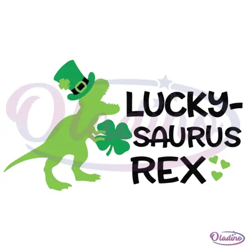 Lucky Saurus Rex SVG Digital File