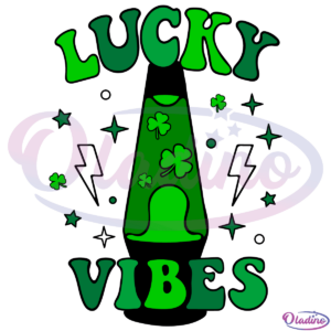 Lucky Vibes Shamrock Lava Lamp SVG File