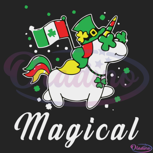 Magical St Patricks Unicorn SVG Digital File