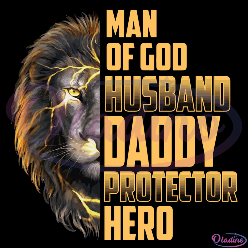 Man Of God Christian Husband Daddy Protector Hero SVG Digital File