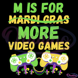 Mardi Gras Gamers Video SVG File, Video Games Controller Svg
