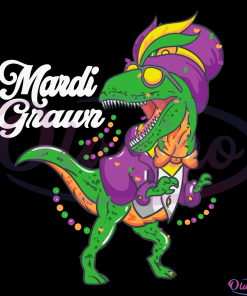 Mardi Grawr T Rex Dinosaur Mardi Gras SVG Digital File