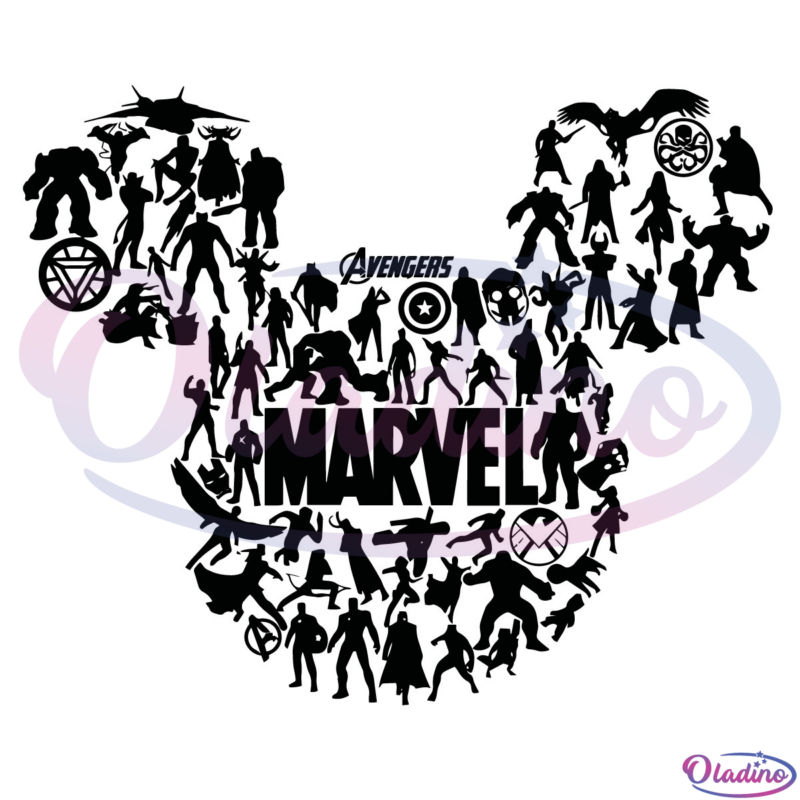 Marvel Mickey Marvel SVG Digital File, Marvel Svg, Avengers Svg