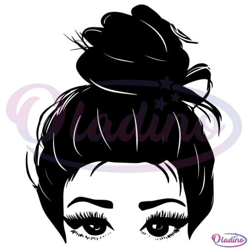 Messy Bun SVG Digital File