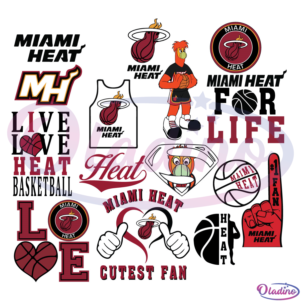 Miami Heat Bundle SVG Digital File, B1 Svg, NBA Svg