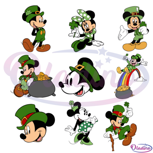 Mickey Mouse St Patricks Day Bundle SVG File