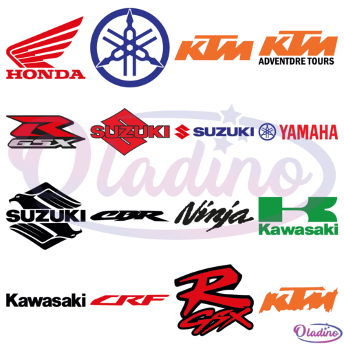 Motorcycle Logo Bundle SVG Digital File