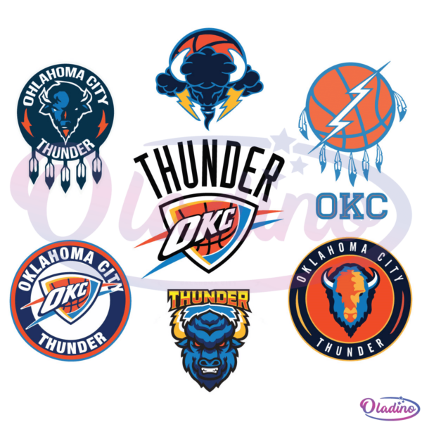 Oklahoma City Thunder SVG Digital File, NBA Svg, Basketball Svg