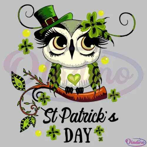 Owl St Patricks Day SVG Digital File