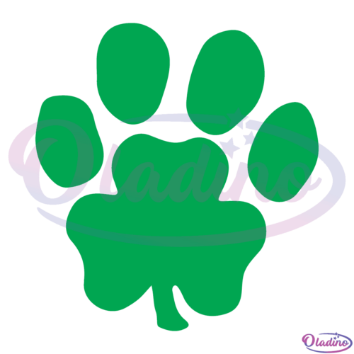 Paw Clover St Patricks Day SVG Digital File