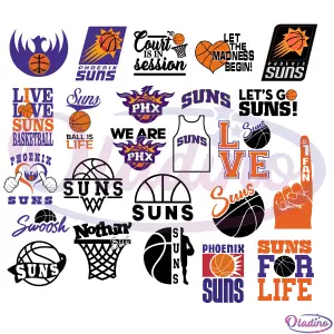 Phoenix Suns Design Bundle SVG Digital File